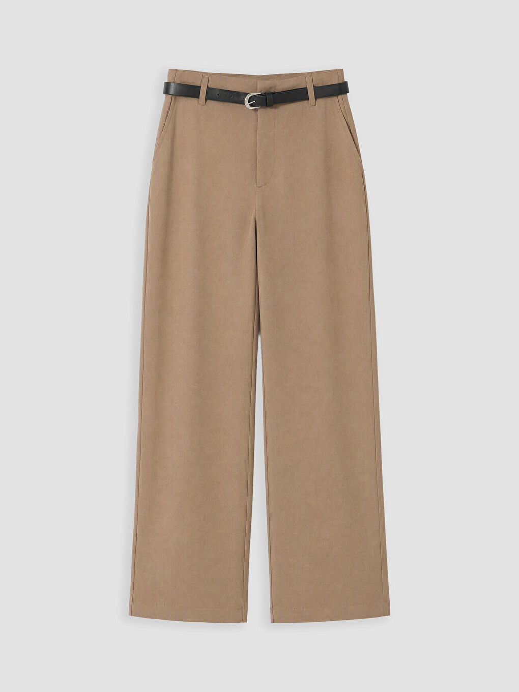 Waist Belted Women's Trousers-4