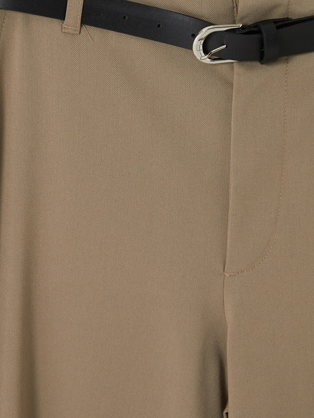 Waist Belted Women's Trousers-5