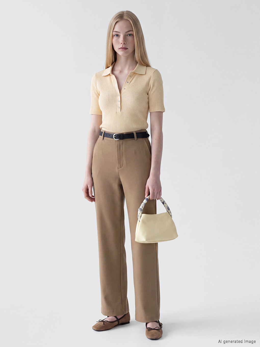 Waist Belted Women's Trousers