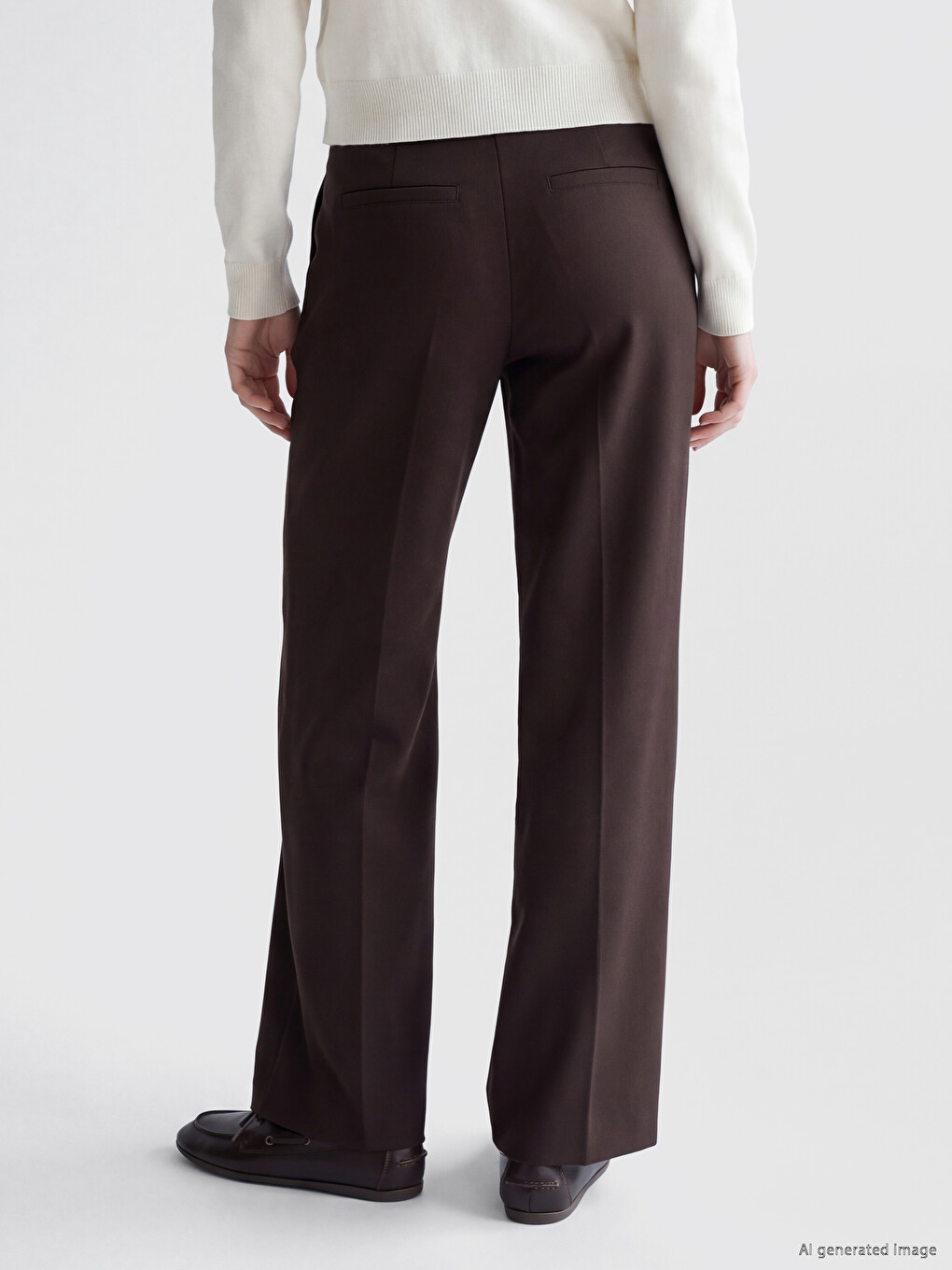 Waist Belted Women's Trousers-3