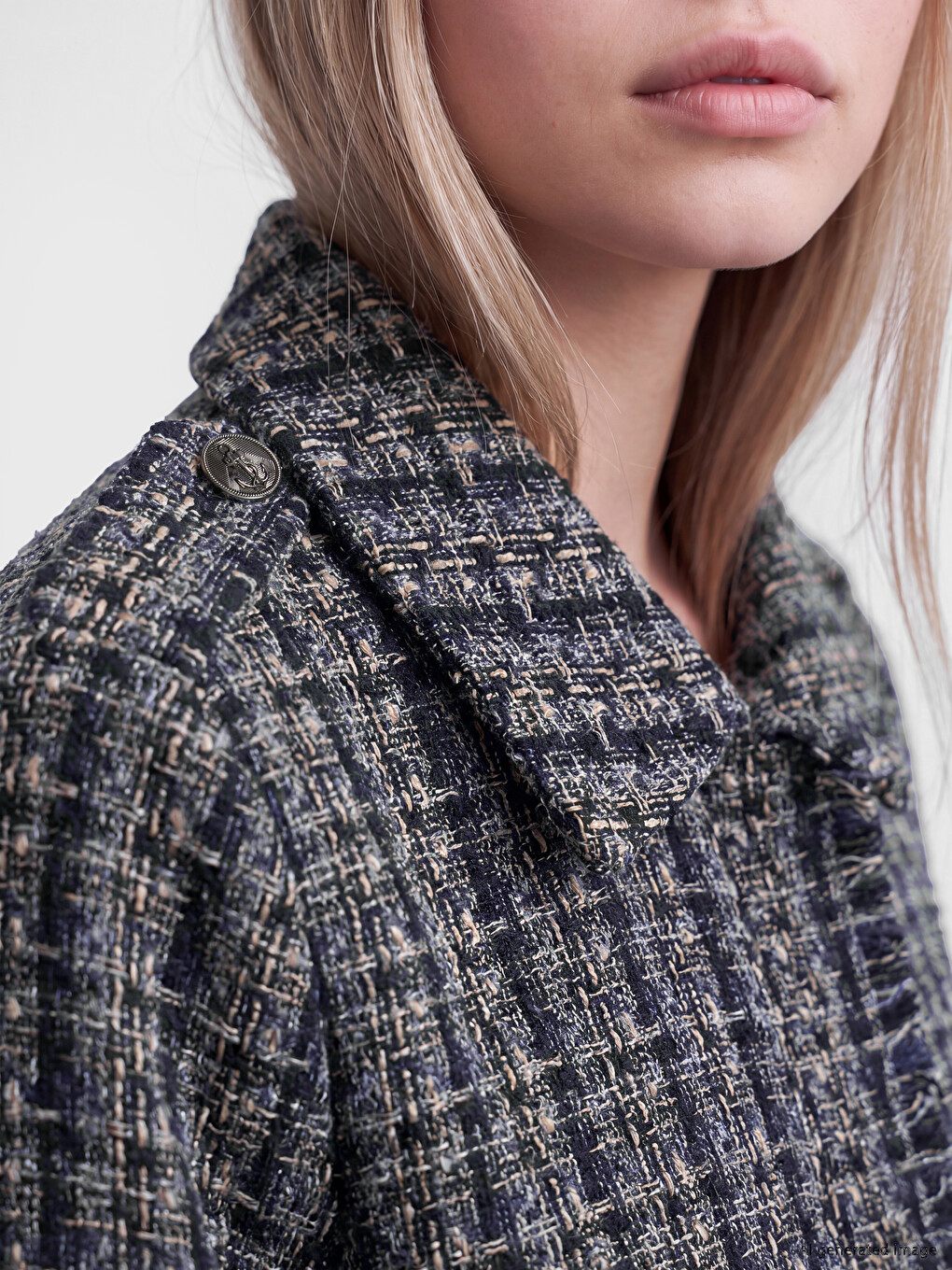 Plaid Women's Tweed Jacket-2