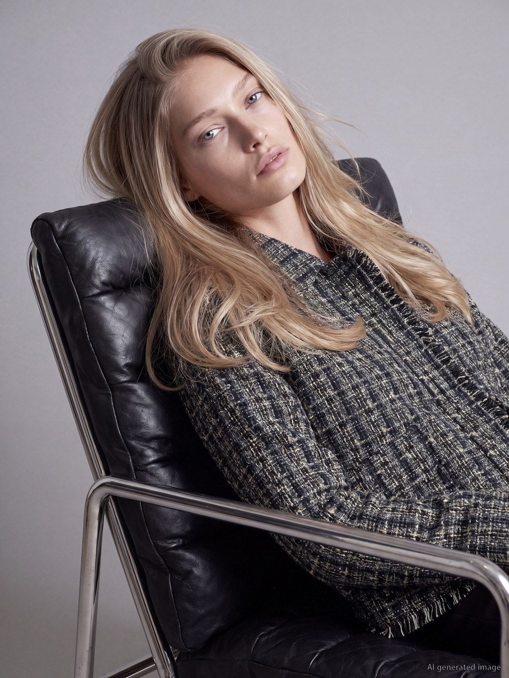  Plaid Women's Tweed Jacket