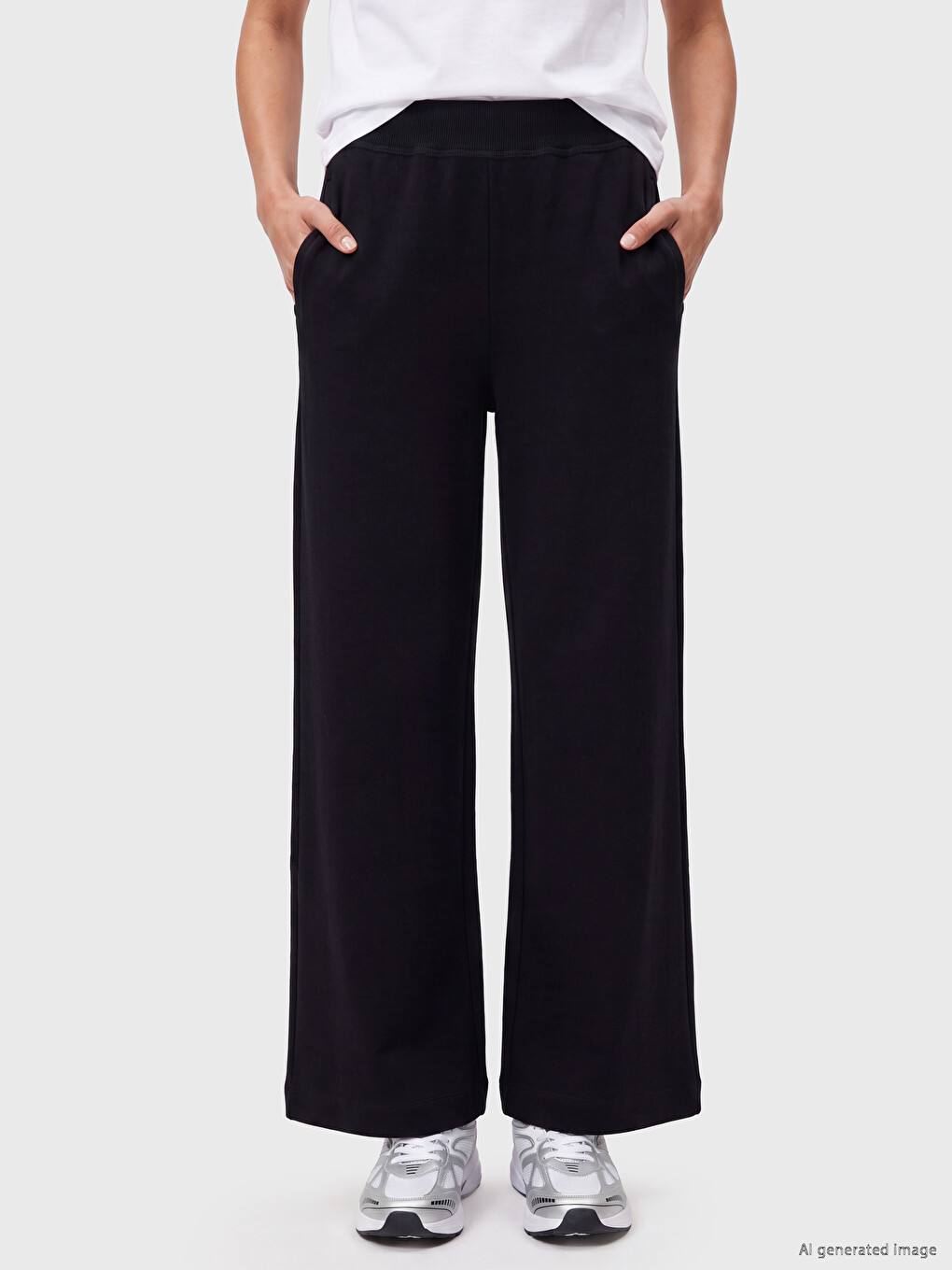 Elastic Waist Women's Sweatpants-1