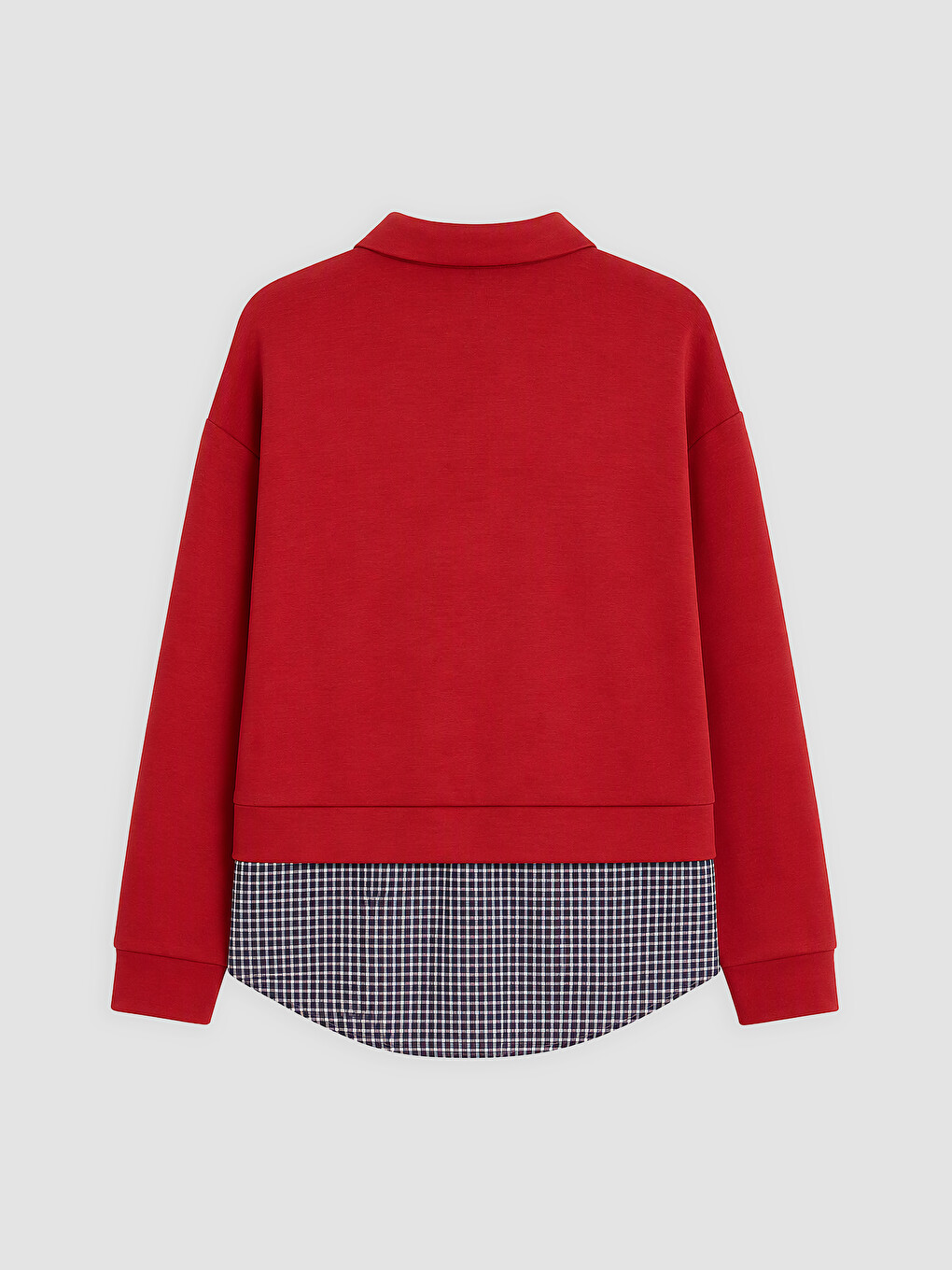 Kırmızı Soft Touch Kadın Sweatshirt Tunik-1