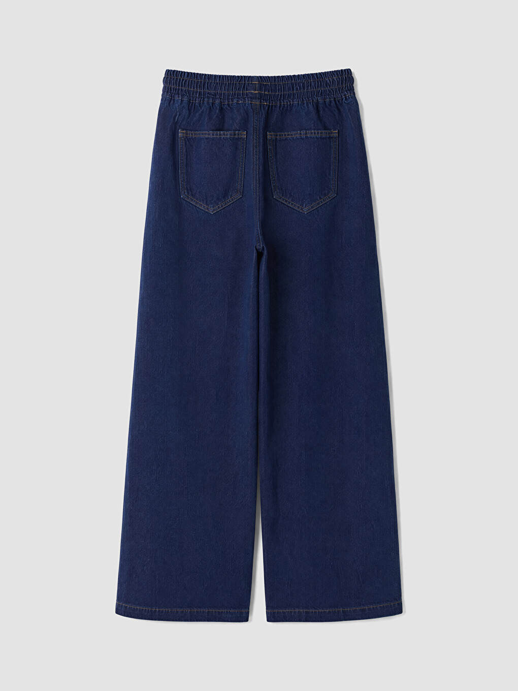 Elastic Waist Wideleg Women's Jeans-2