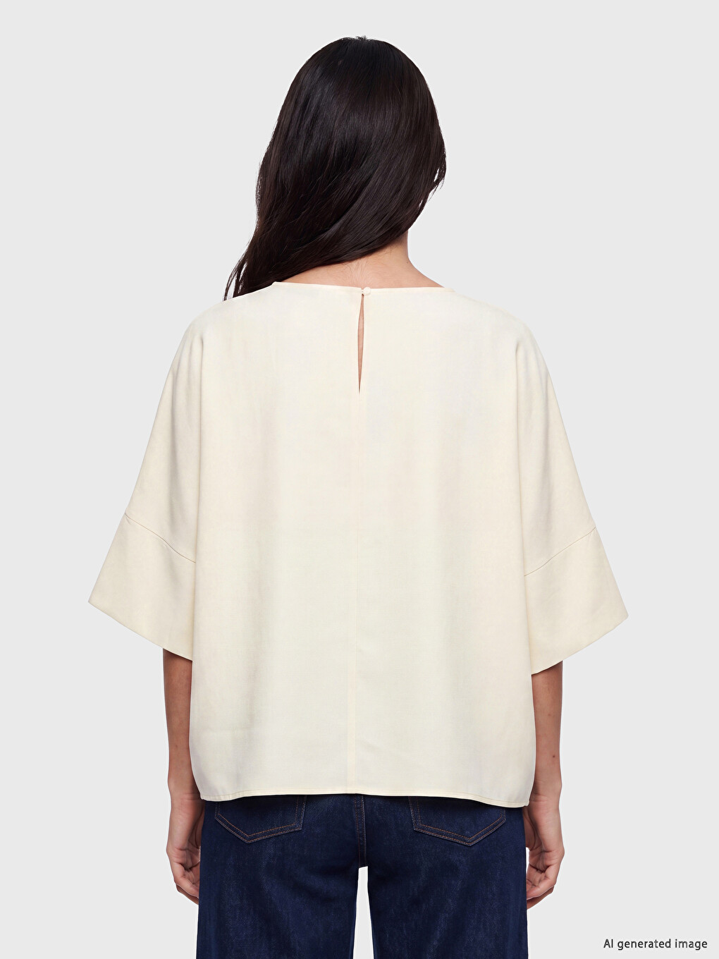 Crew Neck Oversize Blouse-3