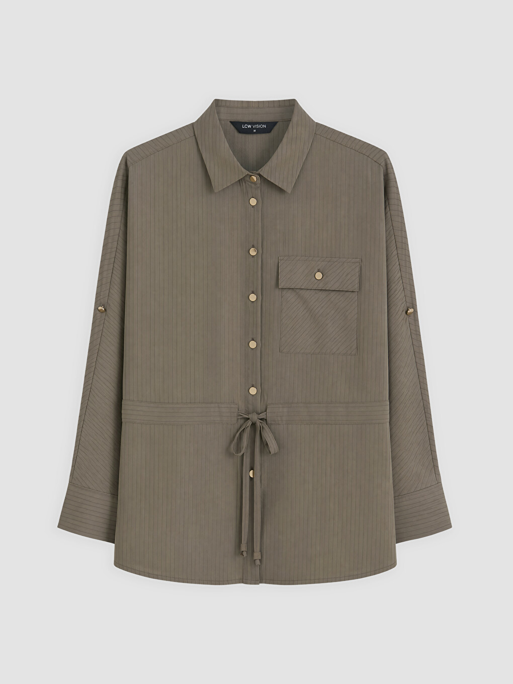 Striped Modal Blended Women's Shirt-4