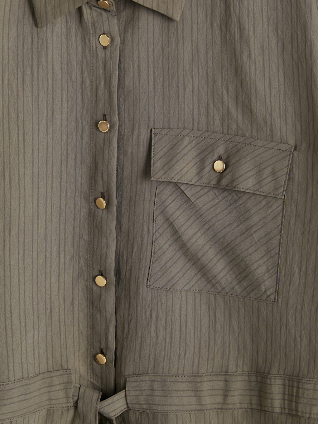 Striped Modal Blended Women's Shirt-5
