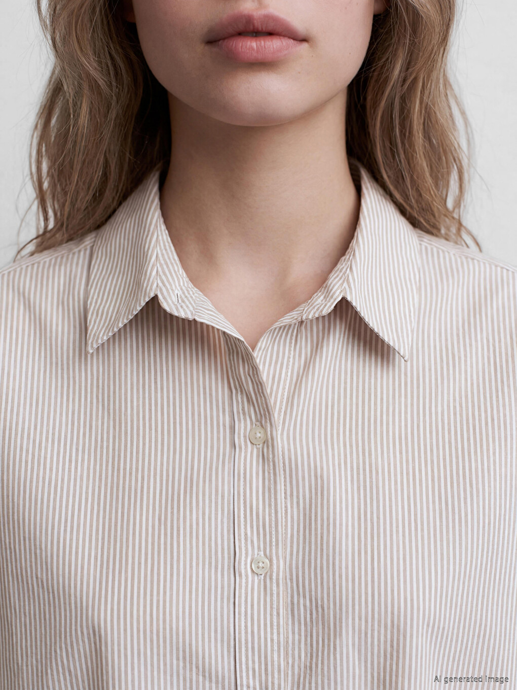 Striped Oversize Women's Shirt-2