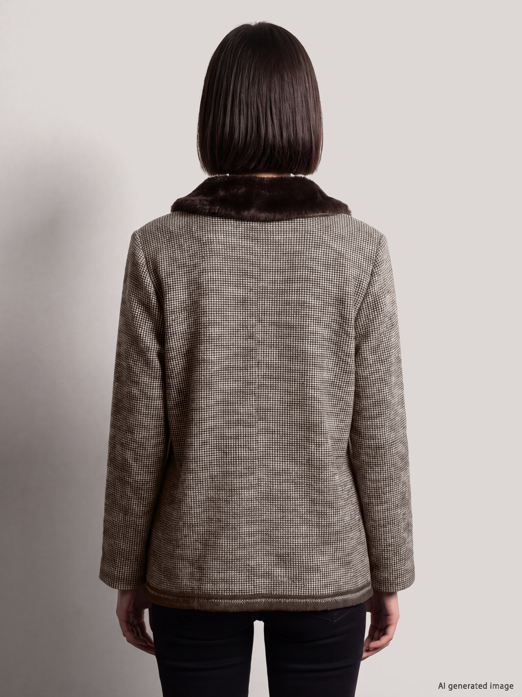 Woman Brown Cardigan-2