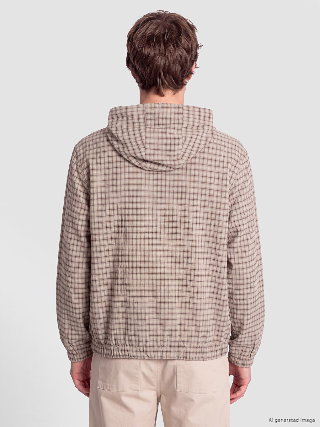 Relax Fit Hooded Gabardine Men's Coat-3
