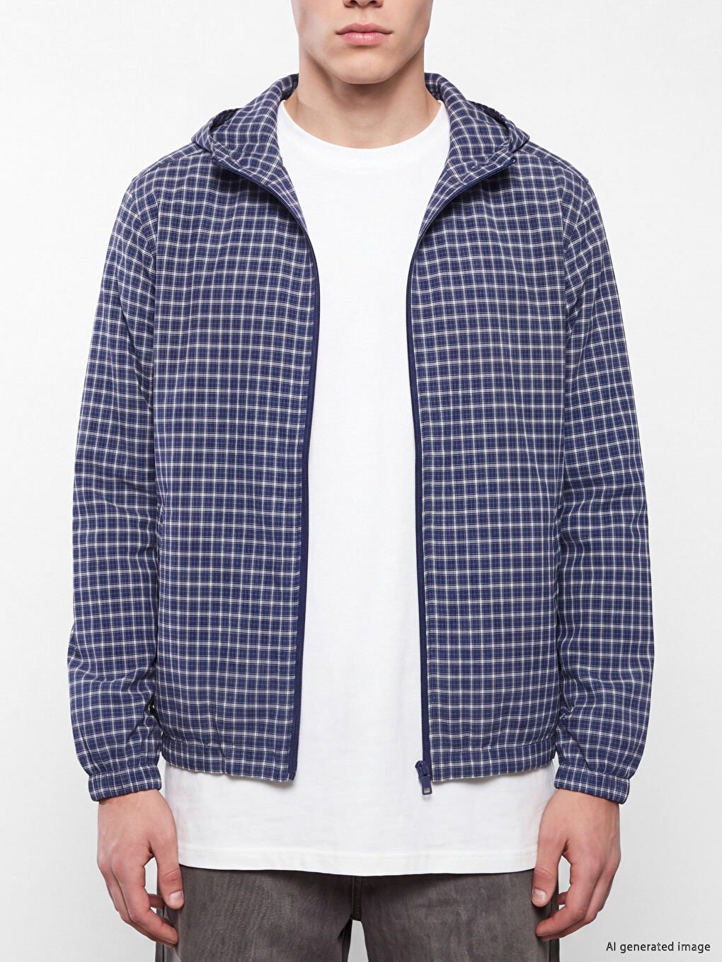 Relaxed Fit Hooded Men's Gabardine Coat-2