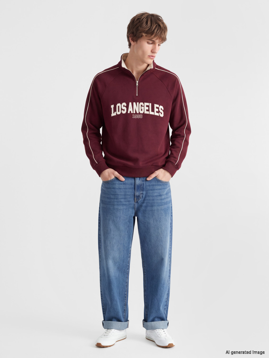 Man Bordeaux Sweatshirt-1