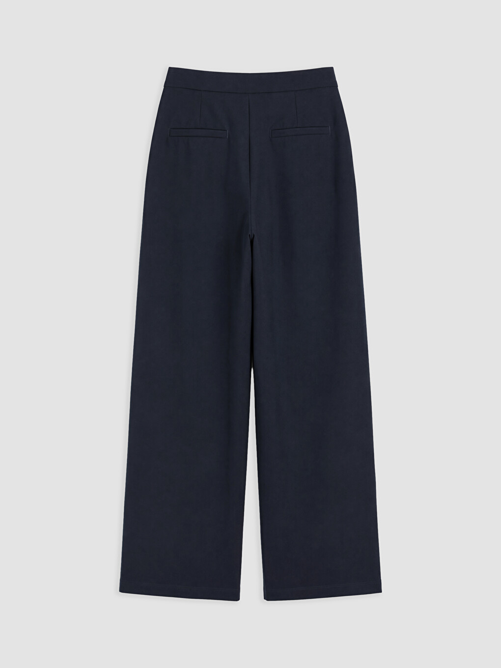 Lacivert Loose Fit Kadın Pileli Kumaş Pantolon-5