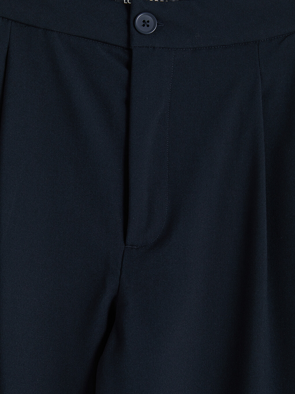 Lacivert Loose Fit Kadın Pileli Kumaş Pantolon-6