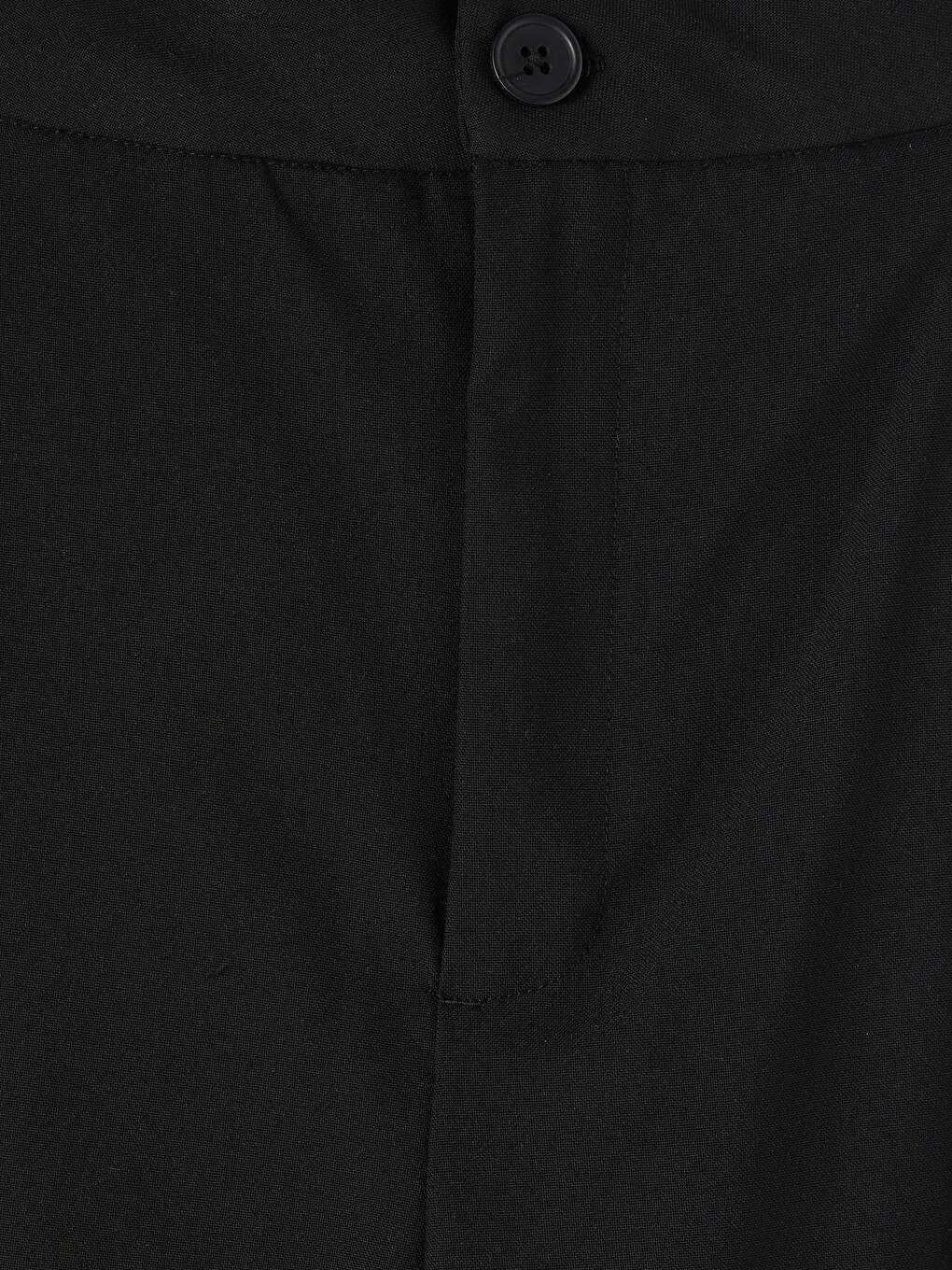 Siyah Loose Fit Kadın Pileli Kumaş Pantolon-1