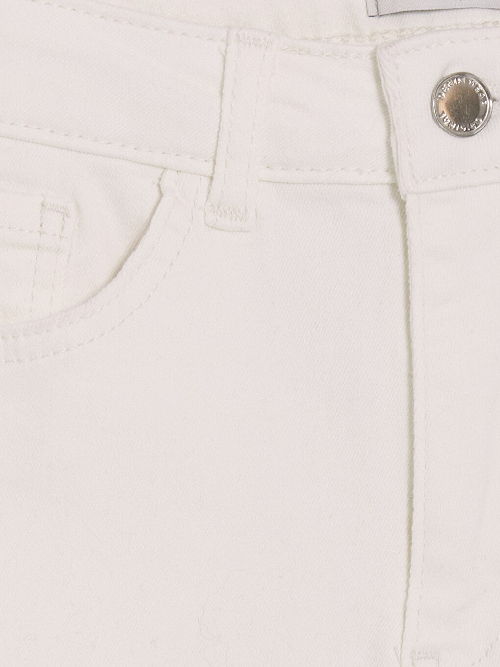 Beyaz Yüksek Bel Flare Fit Kadın Jean Pantolon-1