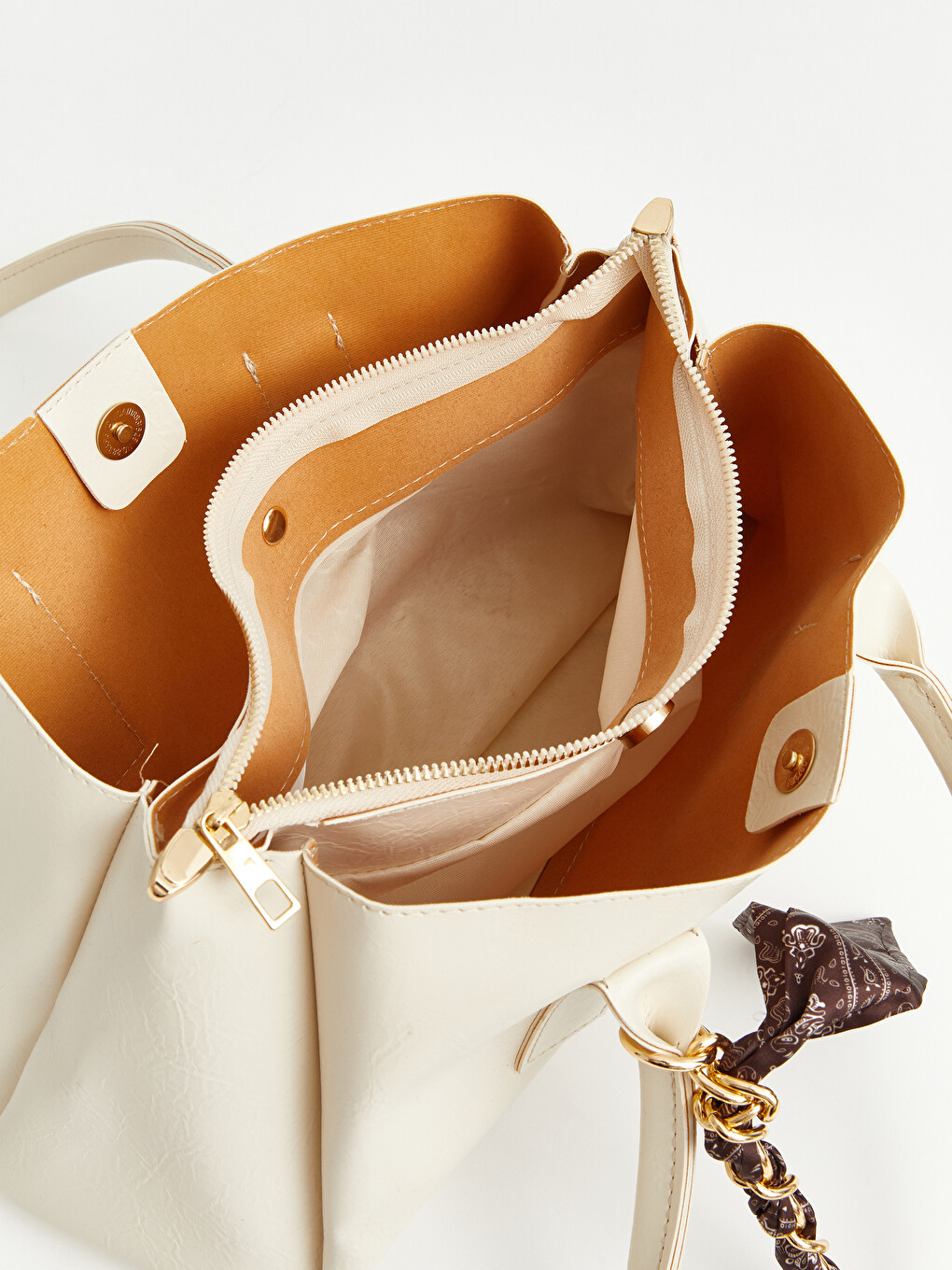 Woman Beige Top-handle Bag-3