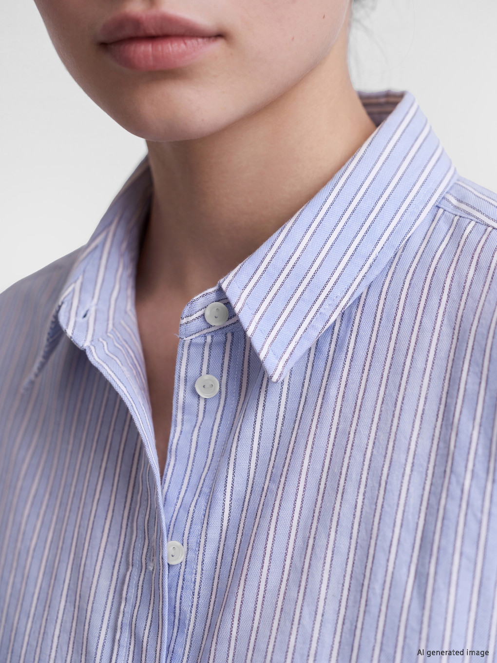 Striped Oversize Oxford Women's Shirt-2