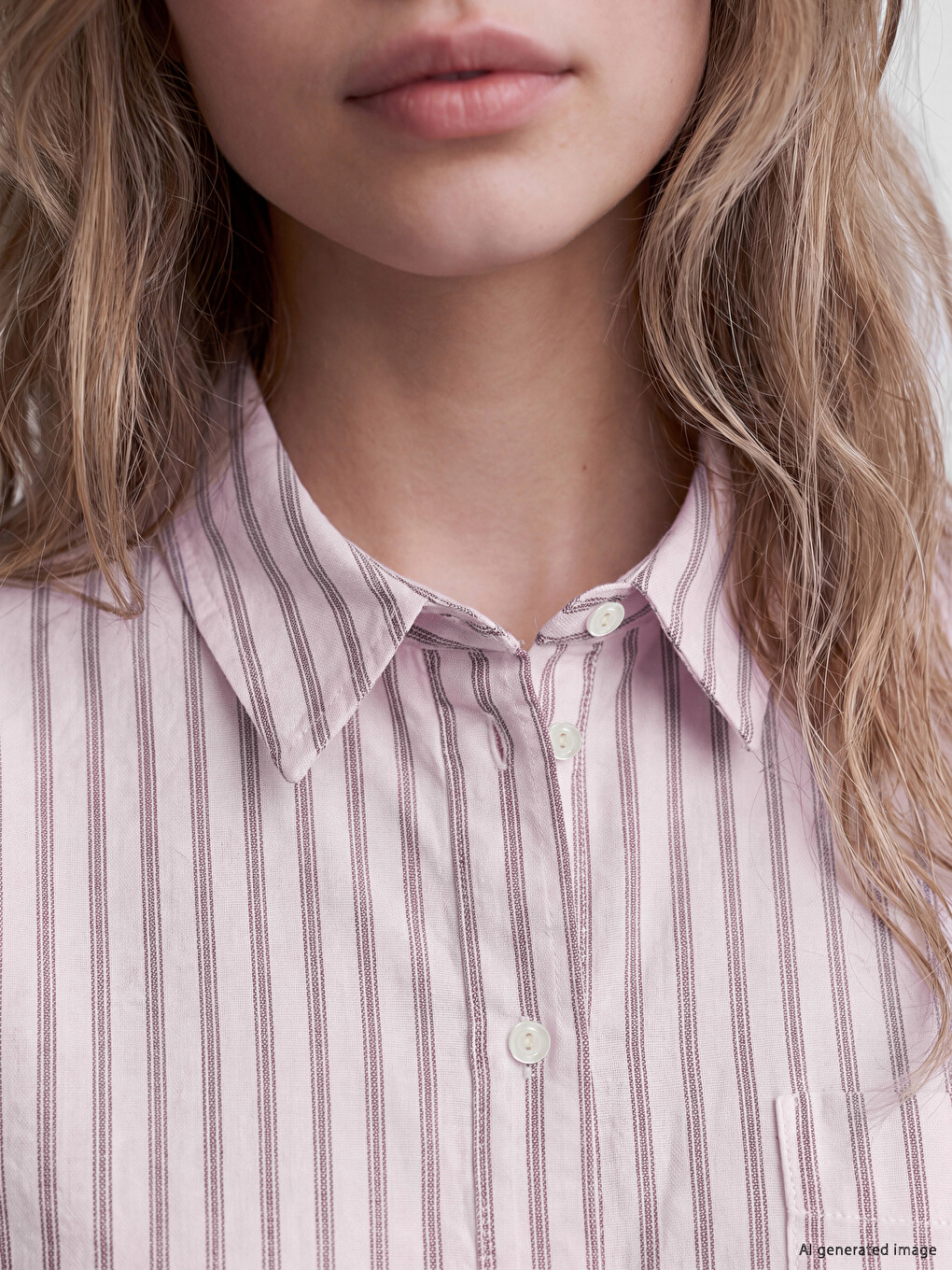 Striped Oversize Oxford Women's Shirt-2