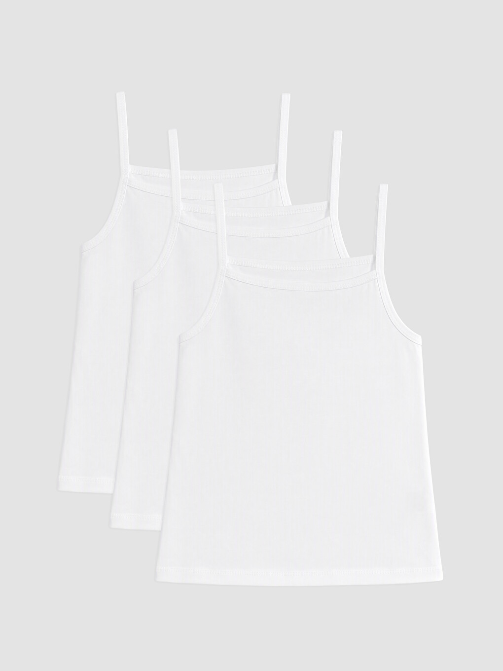 3-pack Square Neck Girls' Vest