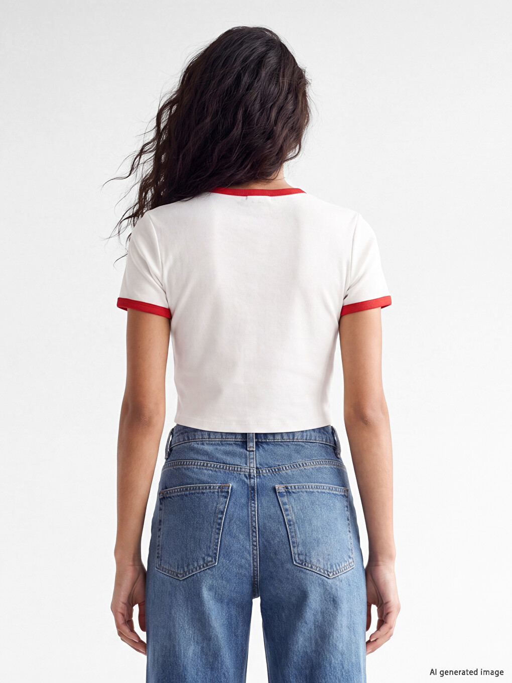Crew Neck Strawberry Print Women's T-shirt-3