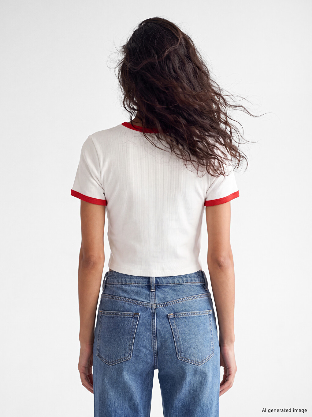 Crew Neck Strawberry Print Women's T-shirt-3