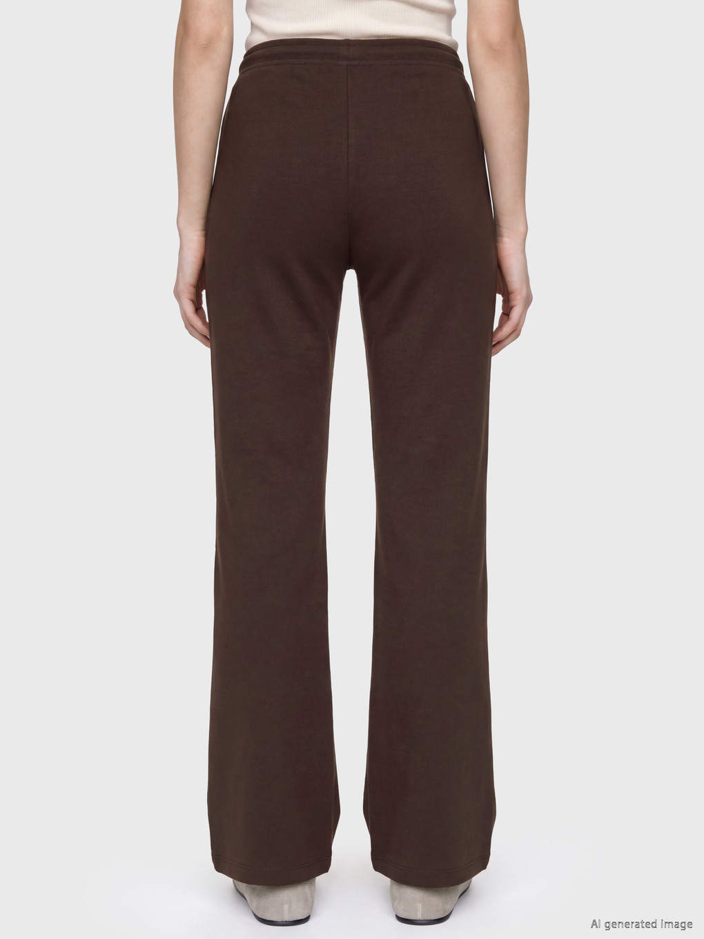 Elastic Waist Flare Women's Sweatpants-4