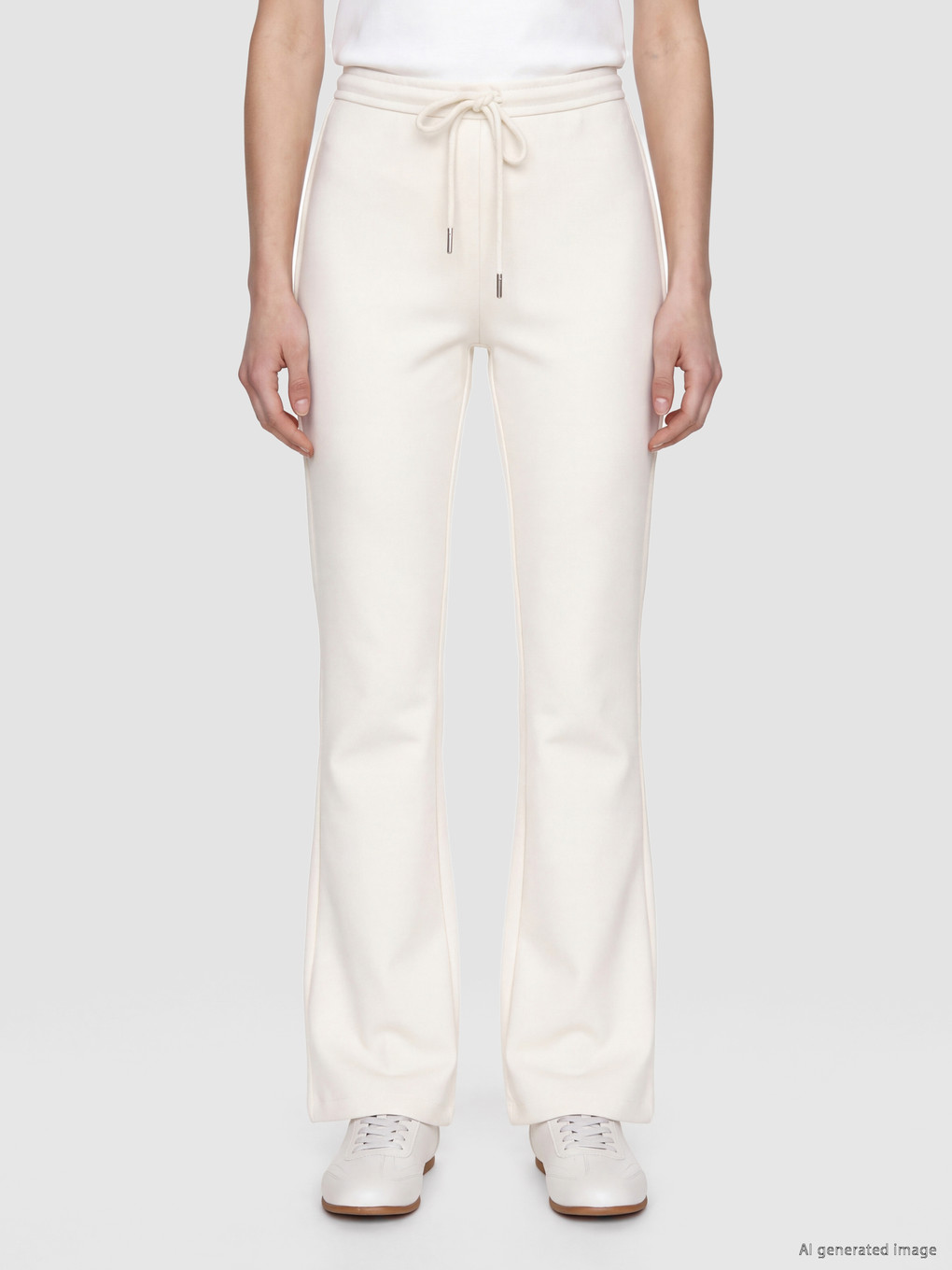 Elastic Waist Flare Women's Sweatpants-1