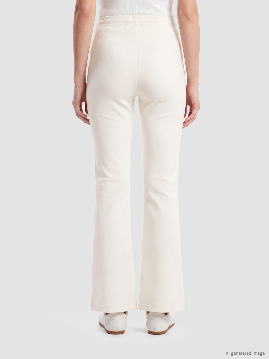 Elastic Waist Flare Women's Sweatpants-4