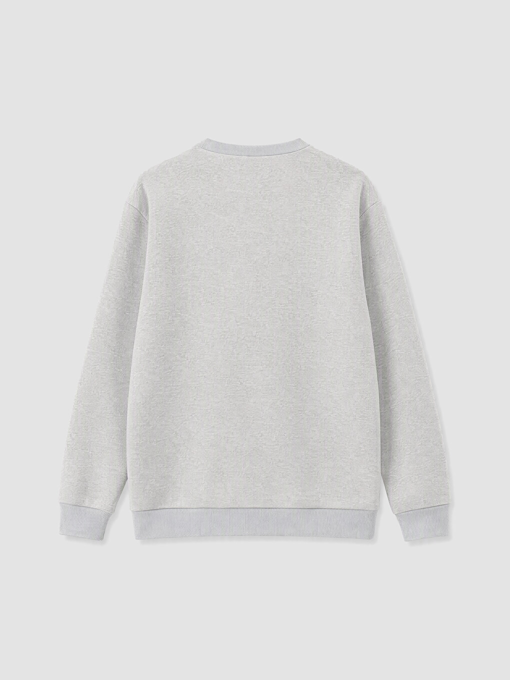 Gri Bisiklet Yaka Erkek Sweatshirt-3