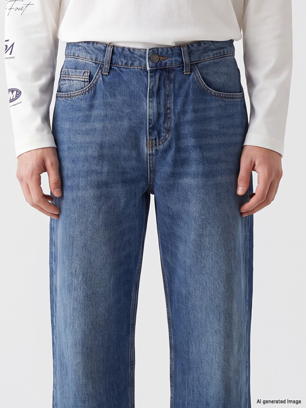 Extra Loose Fit Men's Jeans-2
