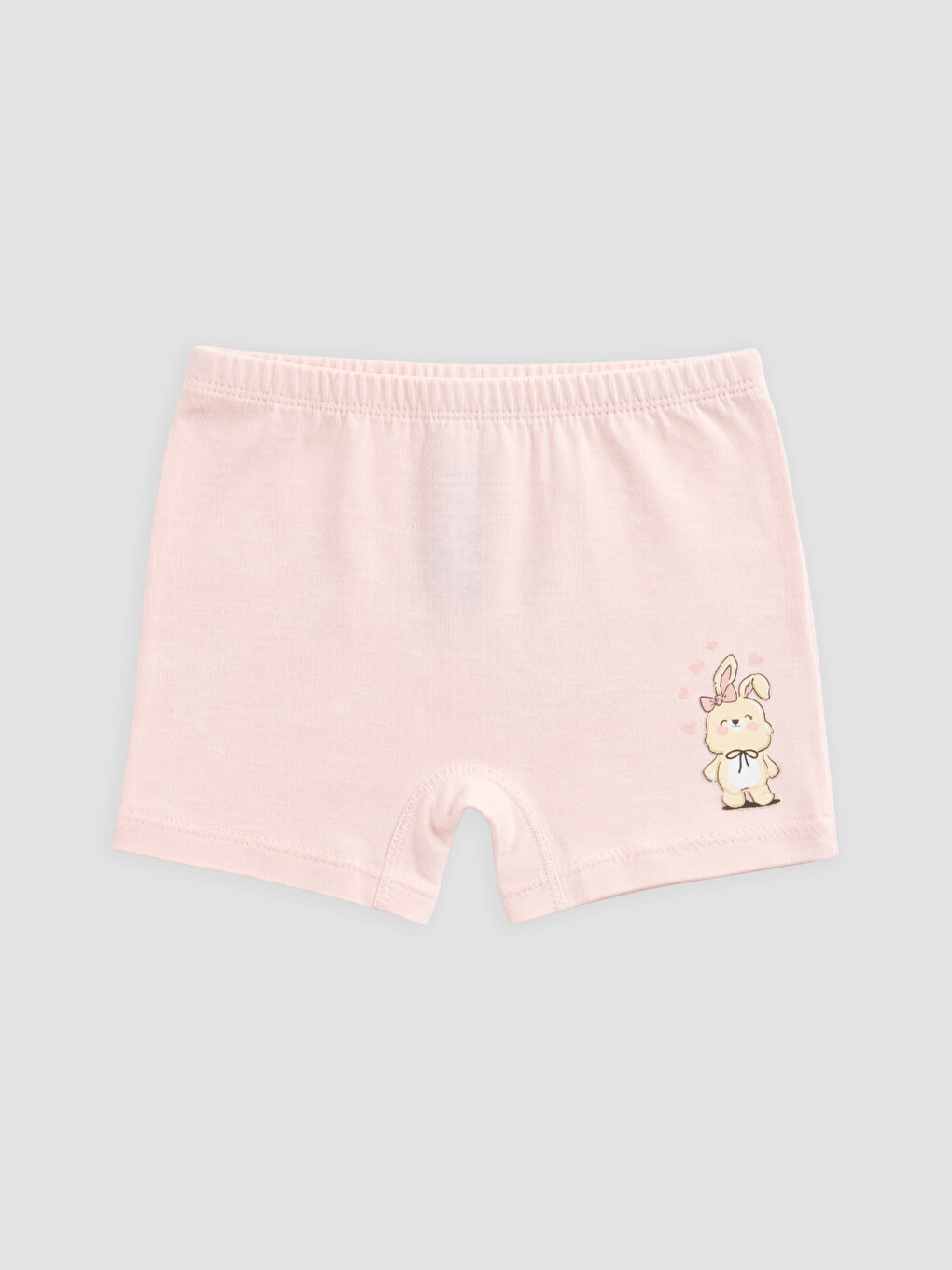 Pembe Tavşan Baskılı Kız Çocuk Boxer
