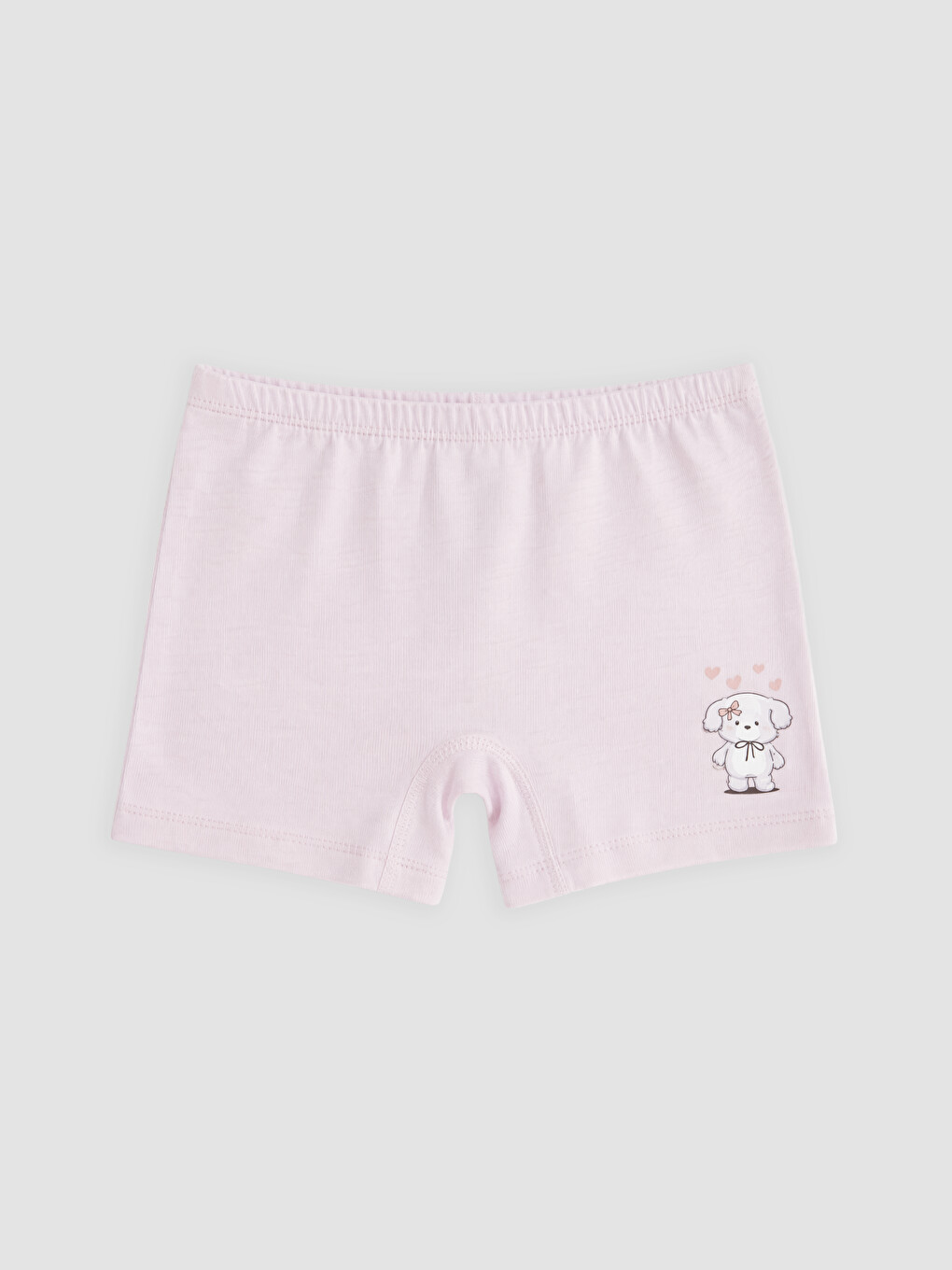 Lila Pamuklu Baskılı Kız Çocuk Boxer