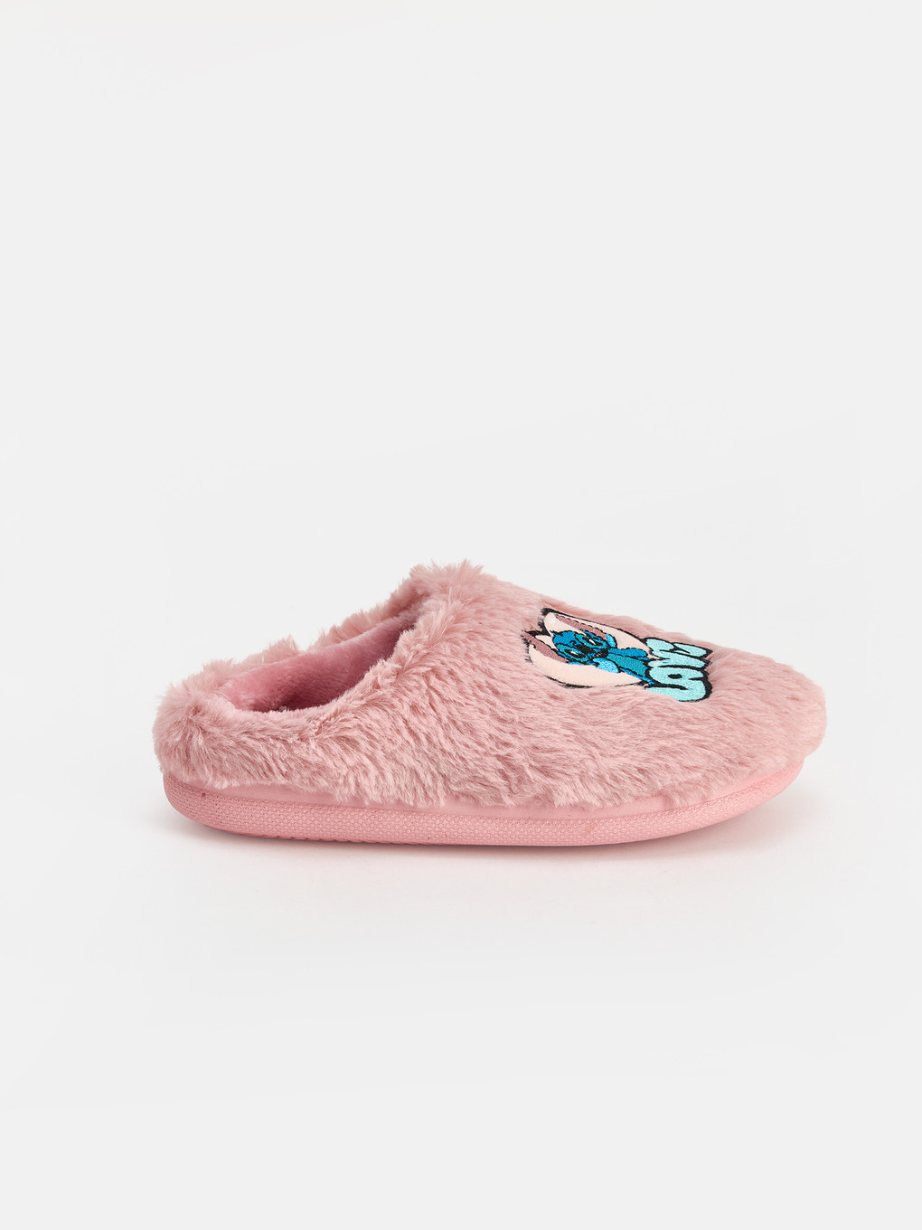 Pembe Stitch Figürlü Kız Çocuk Ev Terliği-1