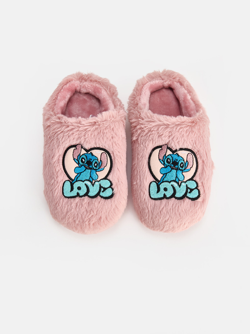 Pembe Stitch Figürlü Kız Çocuk Ev Terliği-2