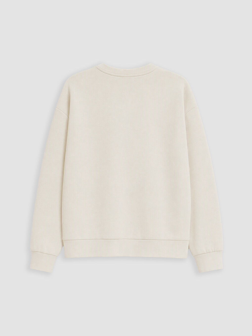 Bej Nakışlı Soft Touch Kadın Sweatshirt-2