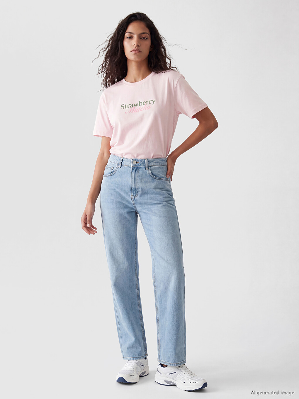 Printed %100 Cotton Women's T-shirt-1