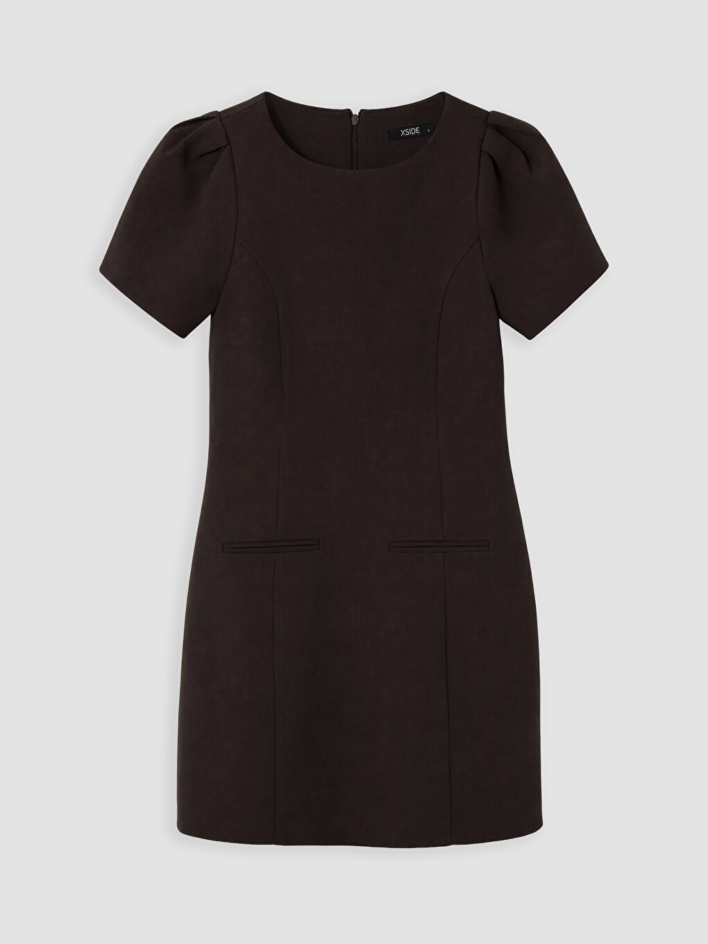 Balloon Sleeve Fitted Waist Mini Dress