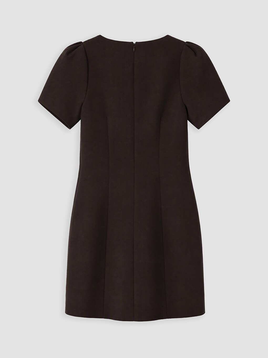 Balloon Sleeve Fitted Waist Mini Dress-2