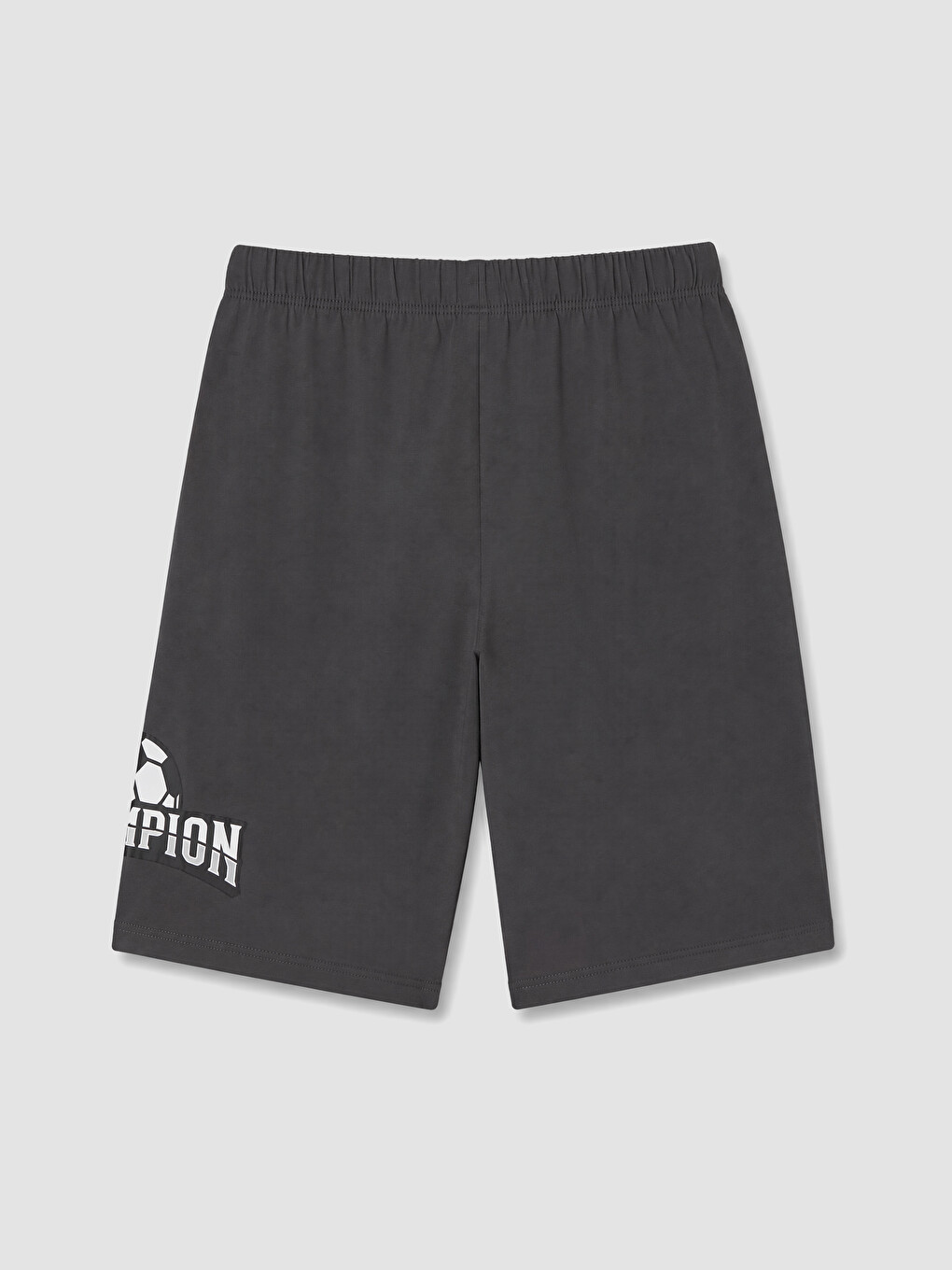 Beyaz Bisiklet Yaka Erkek Çocuk Şortlu Pijama Takımı-6