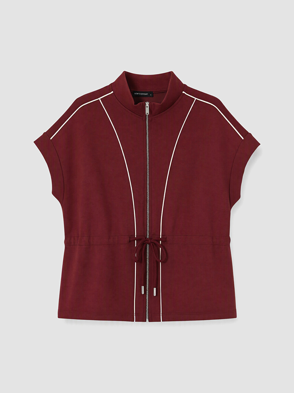 Bordo Oversize Soft Touch Kadın Yelek