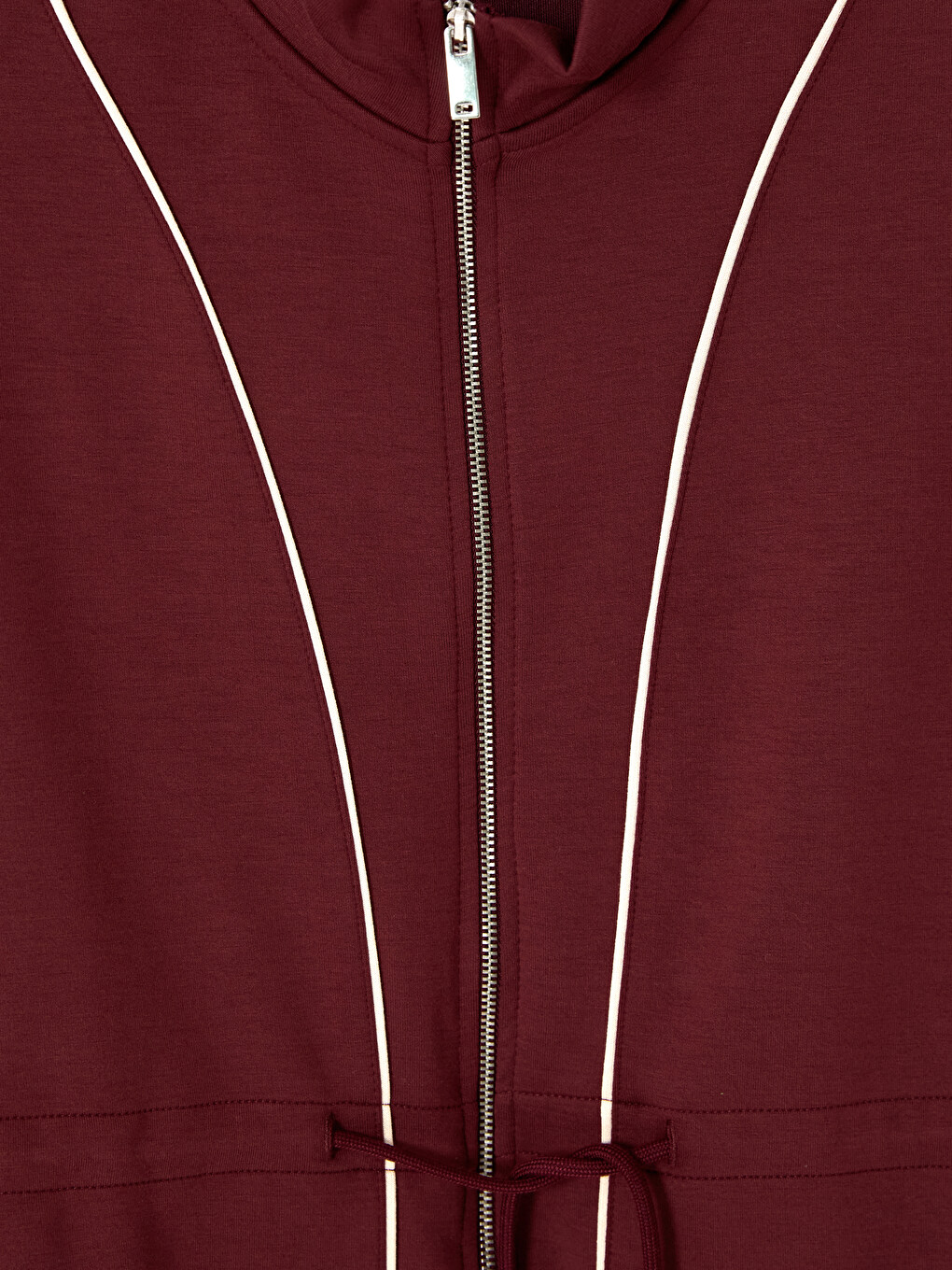 Bordo Oversize Soft Touch Kadın Yelek-1