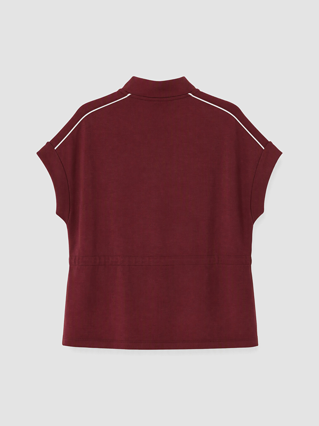Bordo Oversize Soft Touch Kadın Yelek-2