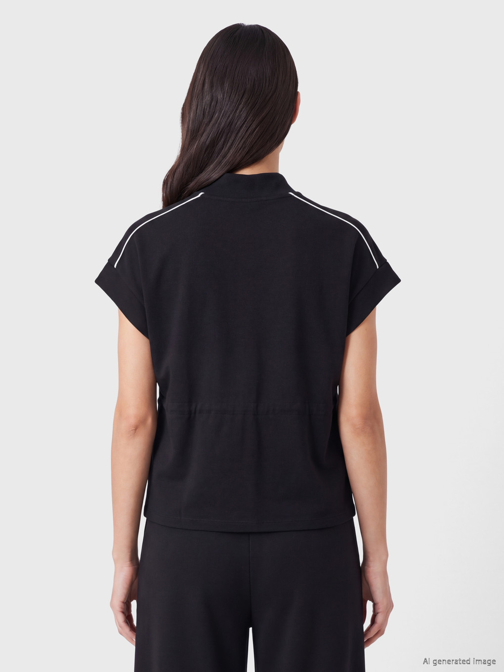 Siyah Oversize Soft Touch Kadın Yelek-6