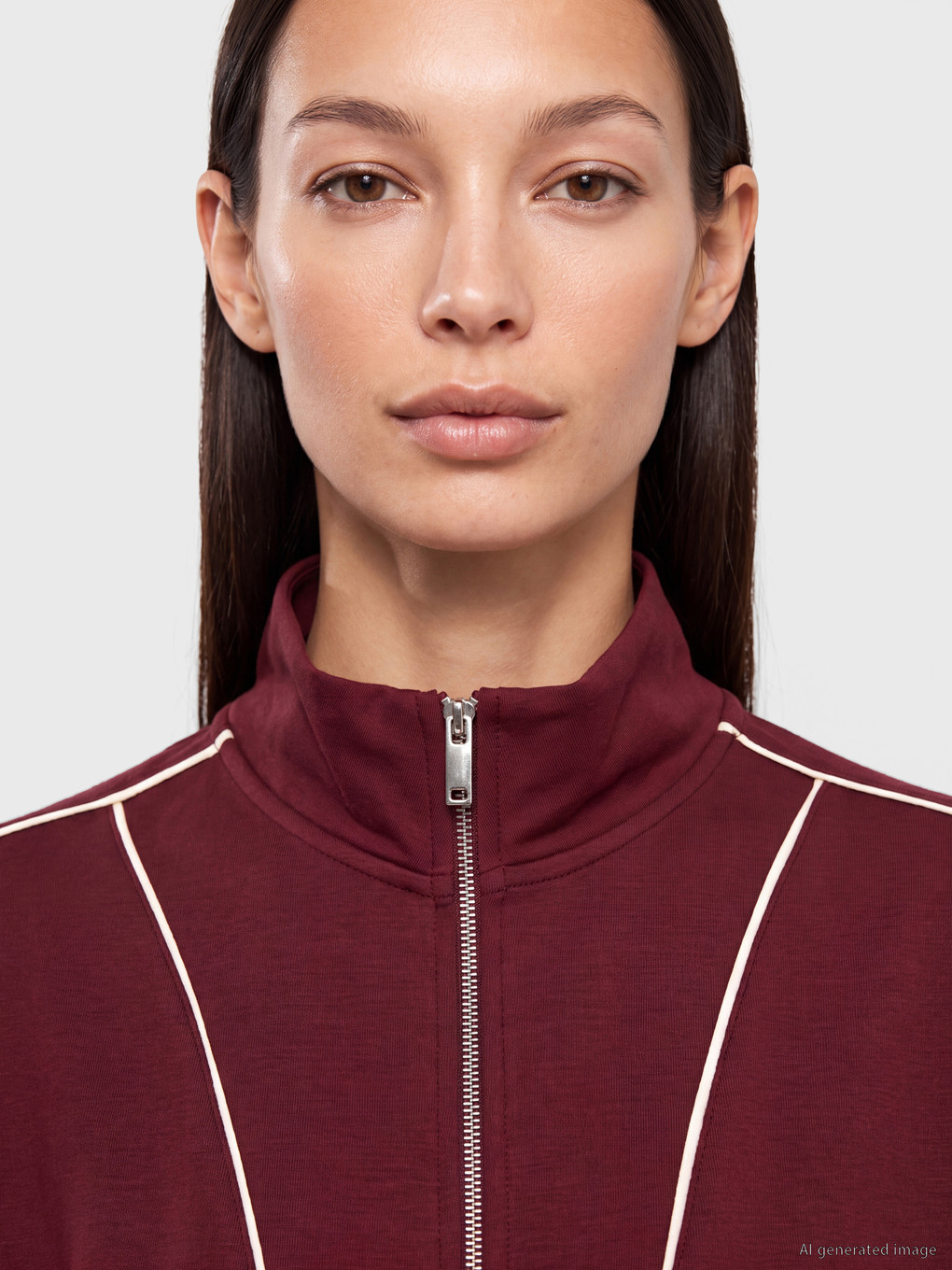 Bordo Oversize Soft Touch Kadın Yelek-6
