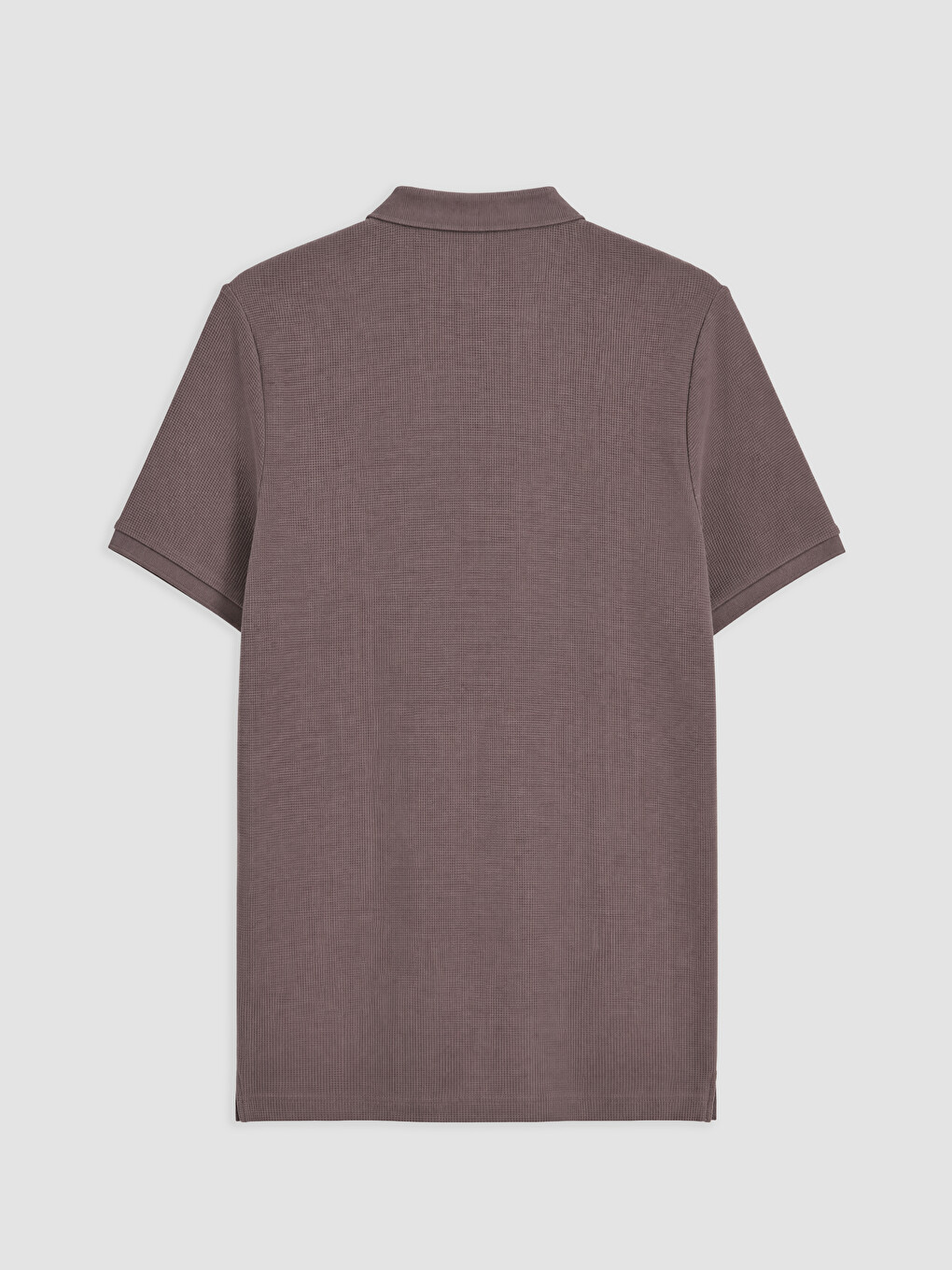Polo Collar Textured Men's T-shirt-1