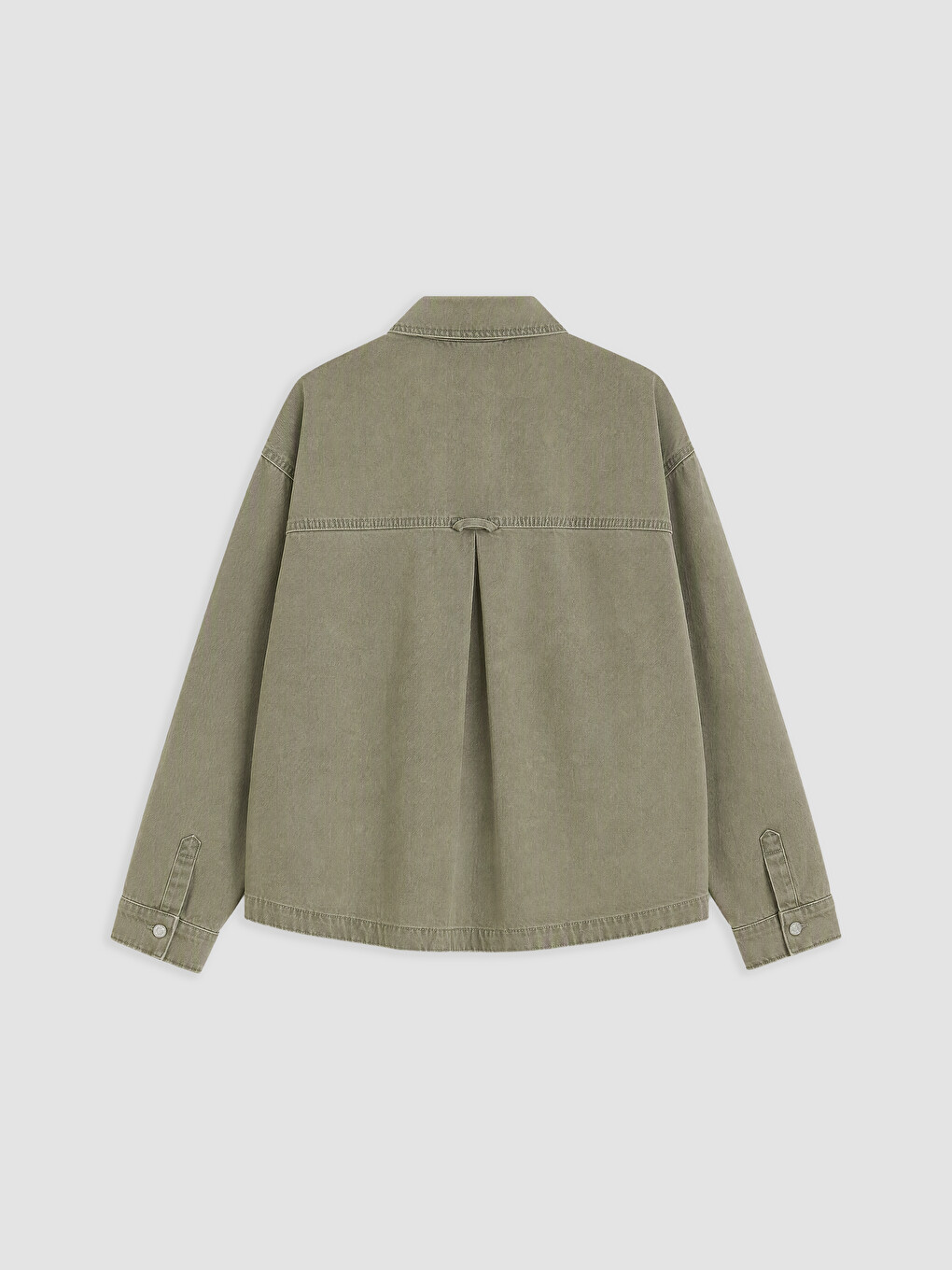 Woman Green Denim Jacket-1