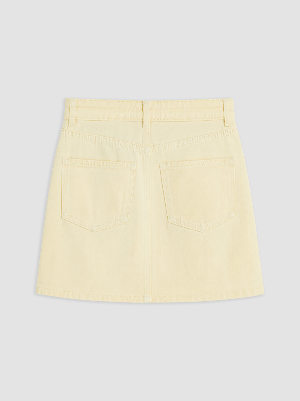 Sarı Regular Fit Mini Jean Etek-1