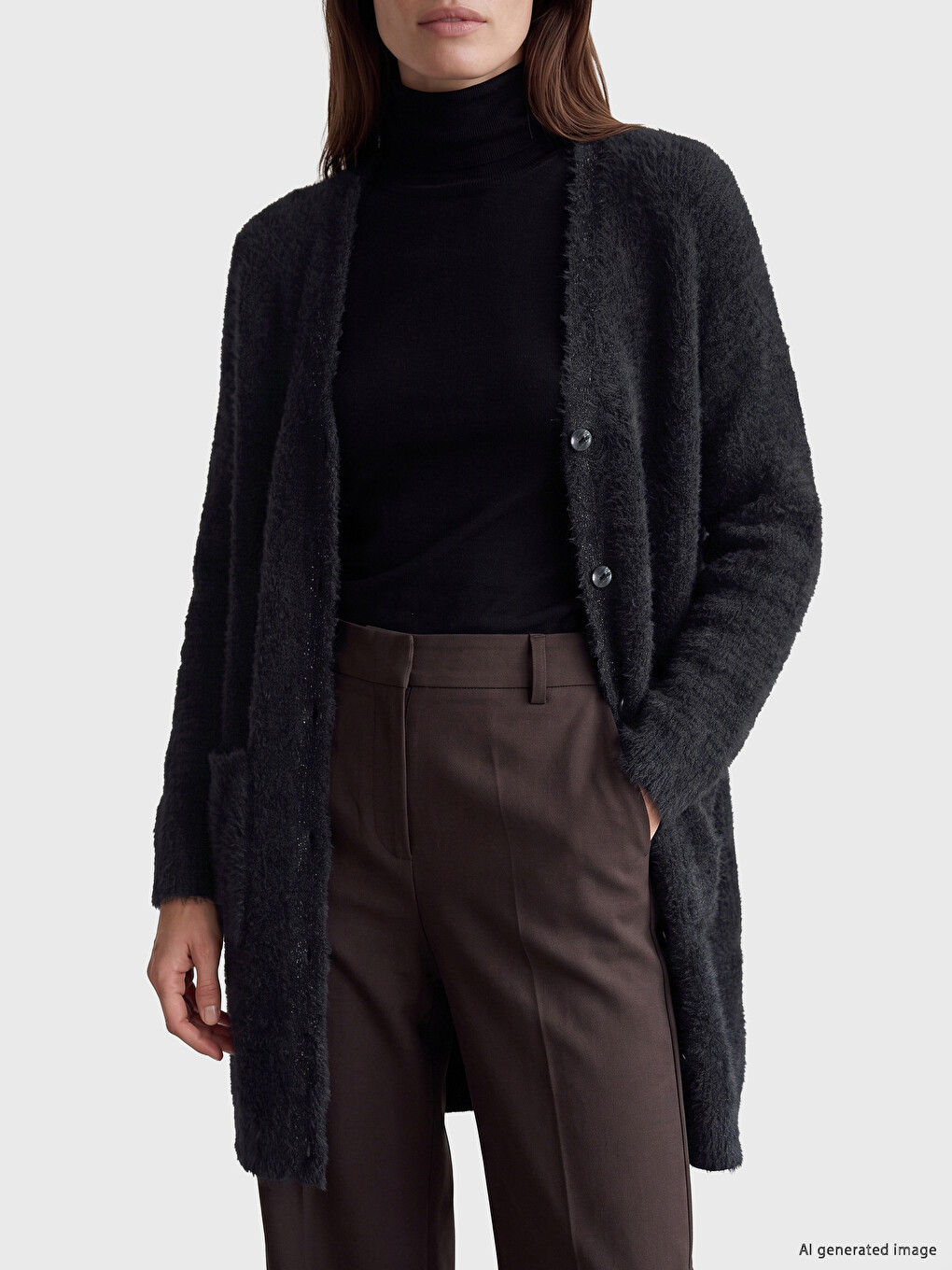 V Neck Women's Knitwear Cardigan-2